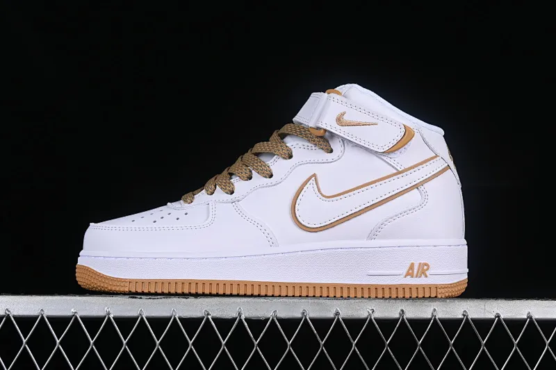 All Categories Nk Air Force 1 Air Force Series Nk Air Force 1 Mid Air Force Mid Nk Air Force 1'07 Mid Beige Yellow Stars Air Force One Mid Casual Sneakers WP5623-833